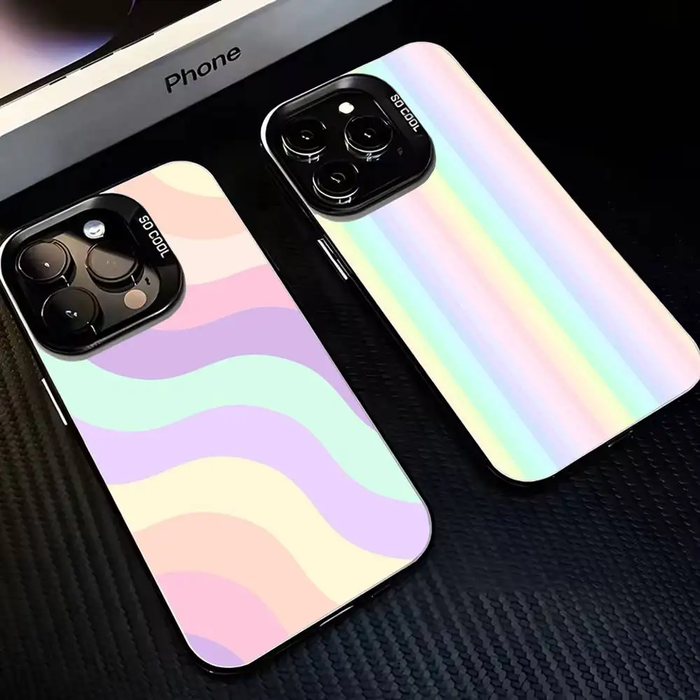 

Candy color Phone Case For iPhone17,16,15,14,13,12,11 Plus,Pro Max Black Matte Shockproof Cover