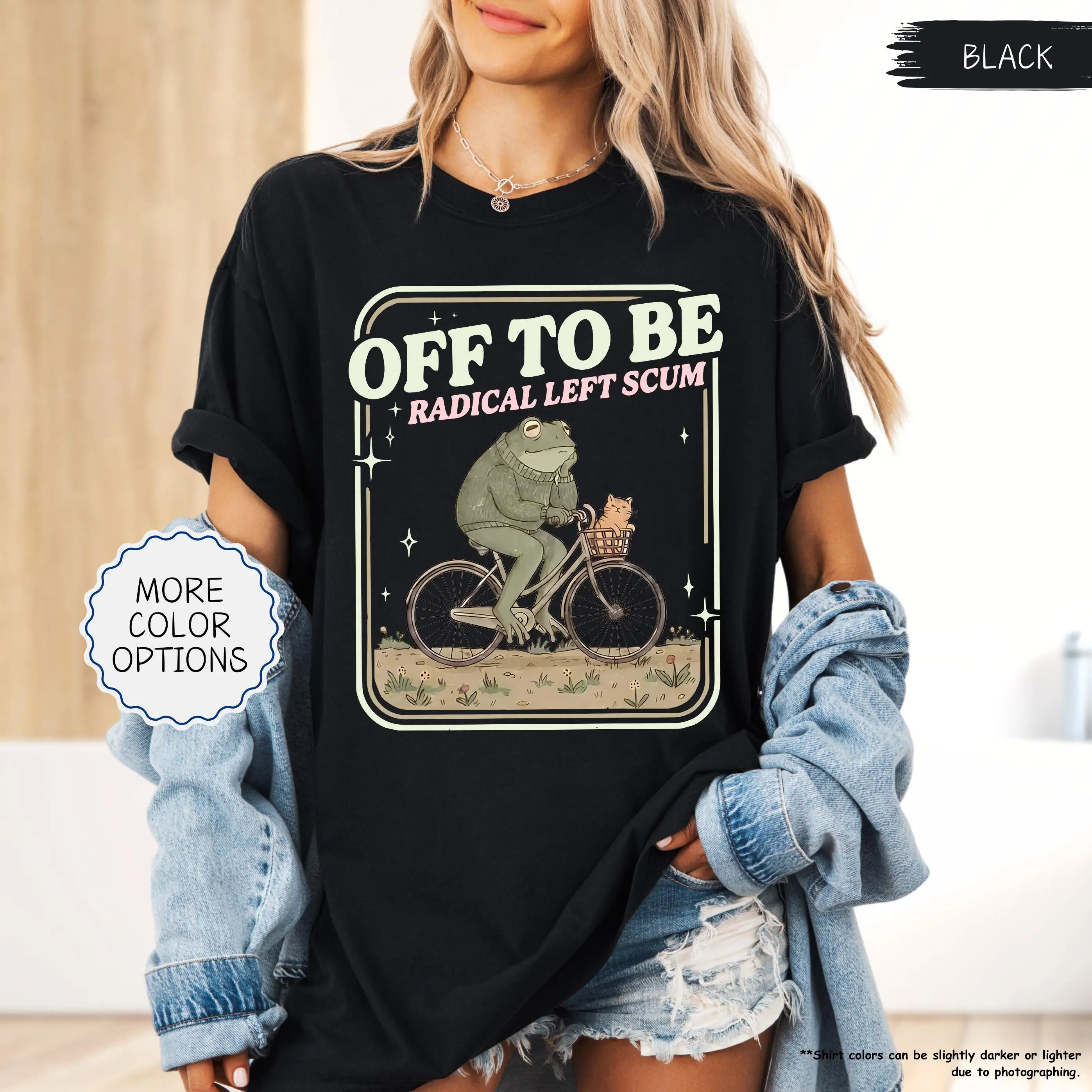 Off To Be Radical Left Scum Shirt, Funny Frog, Resist, Resistance Shirt, Activist T-Shirt, Socialist Tee Gift
