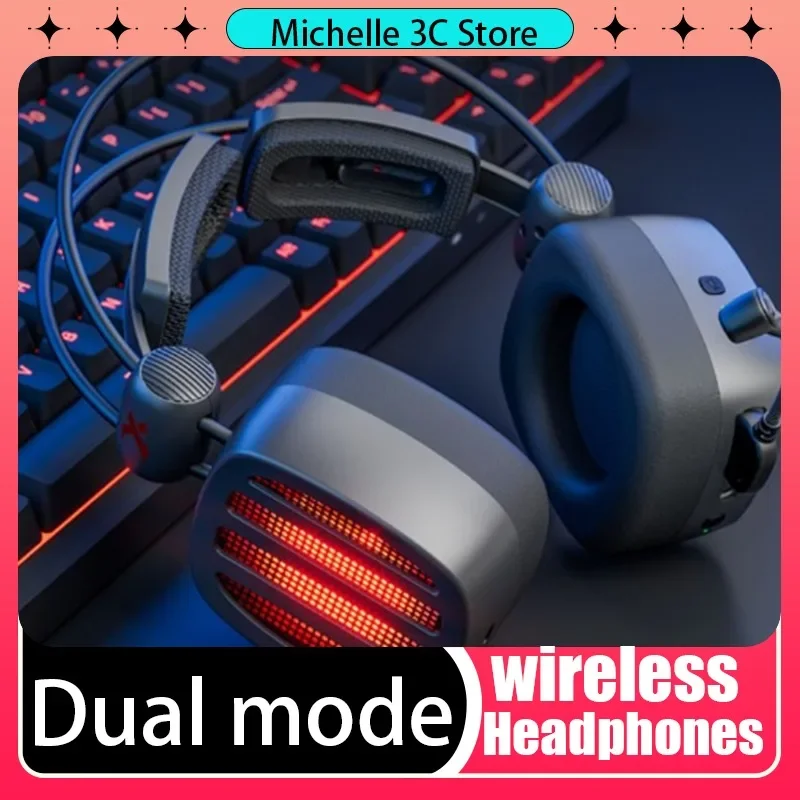 S21GS Wireless Bluetooth 2.4G Headset Gaming Computer Headset 7.1 Dual Mode Detachable Microphone PC Phablet Phone Universal