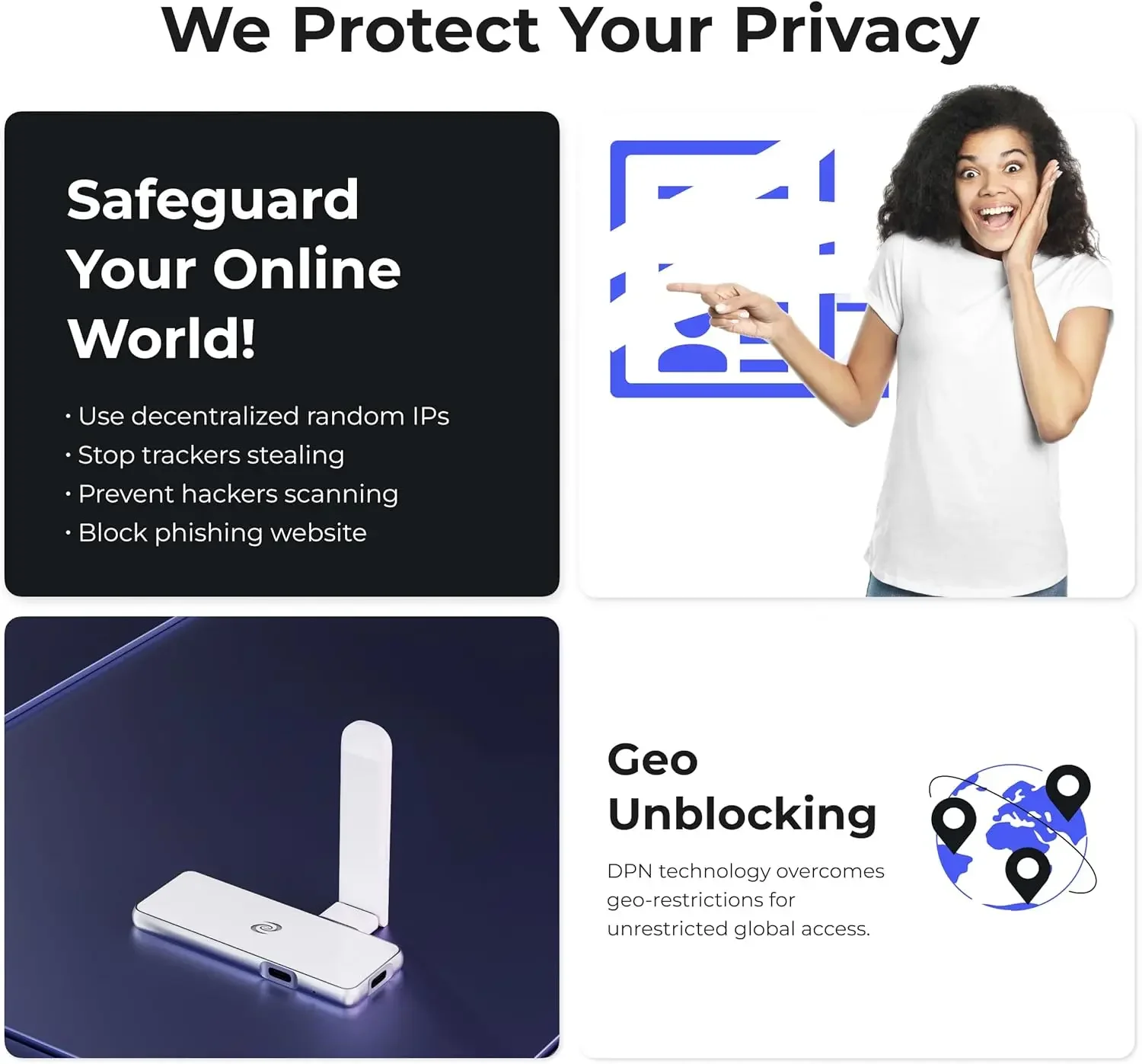 موزع Deeper Connect Pico Pocket Wireless VPN Router جهاز توجيه الكمبيوتر المحمول الذكي مدى الحياة VPN بوابة Web3 بأسعار معقولة