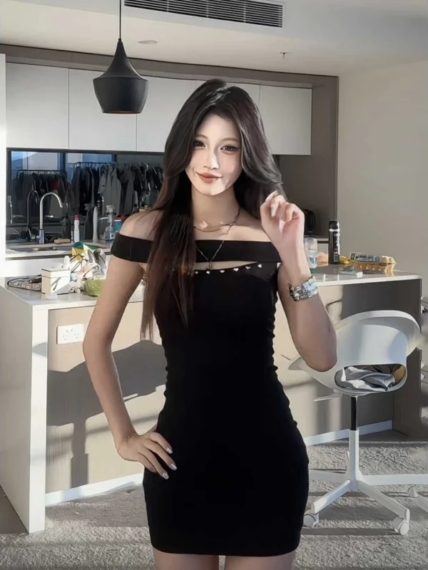 ชุดเดรสแขนกุดสำหรับผู้หญิง ชุดเดรสสำหรับงานปาร์ตี้ งานกลางคืน งานวันเกิด ฤดูร้อน ผ้าชีฟอง แต่งแอพพลิเค ปักลาย จับจีบ รูดเชือก แต่งระบาย สไตล์เซ็กซี่