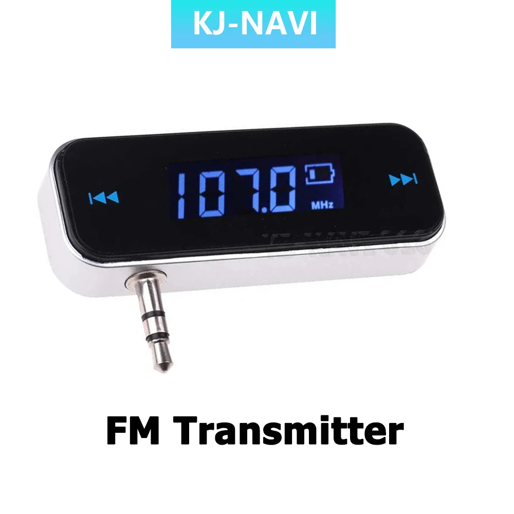 

Transmisor FM para iPhone, Samsung, iPad LCD, 3,5mm, música, Audio, Mini transmisor inalámbrico en el coche, transmisor mp3