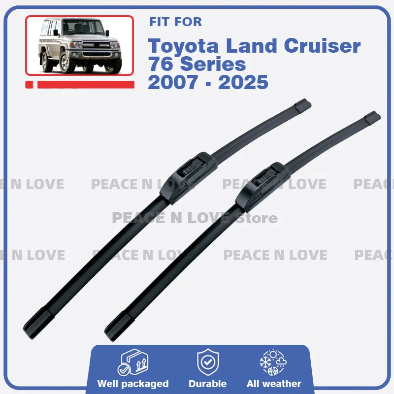 Front Wiper Blades For  Toyota Land Cruiser 76 Series 2007-2023 2PC Windscreen Windshield Window Rubber Brushes Car Accessories