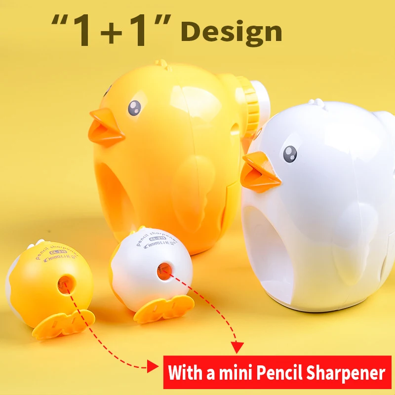 Manual Pencil Sharpener Mechanical Pencil Sharpener Tip Saver Chicken Shape Sharpener Hand Mechanical Cutting Tools Stationery