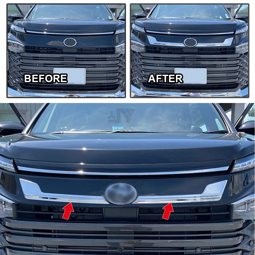 Front Emblem Trim SUS304 Stainless Steel Stickers Car Exterior Chrome Car Styling Accessories For Toyota Voxy 90 Serise 2022