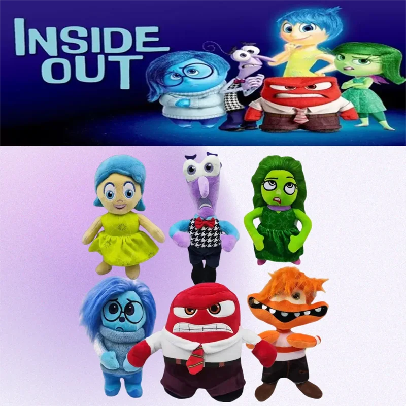 21-26cm Inside Out Cartoon characters Bing Bong Joy Sadness Anger Disgust Fear Plush toys doll Gifts for children