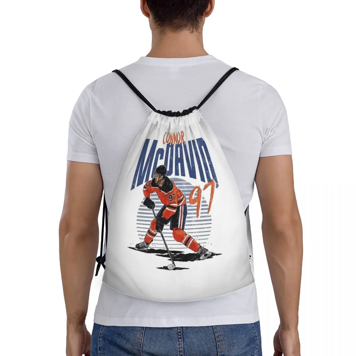 

Connor McDavid 97 For Edmonton Oilers Fans Backpacks Multi-function Drawstring Bags Shoes Bag Book Bags For Man Woman School