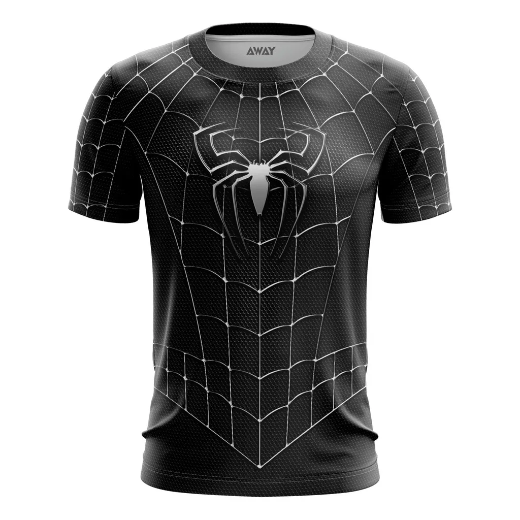 T-shirt manches courtes homme, estival et décontracté, avec impression numérique 3D, série Spider, à séchage rapide, Harajuku