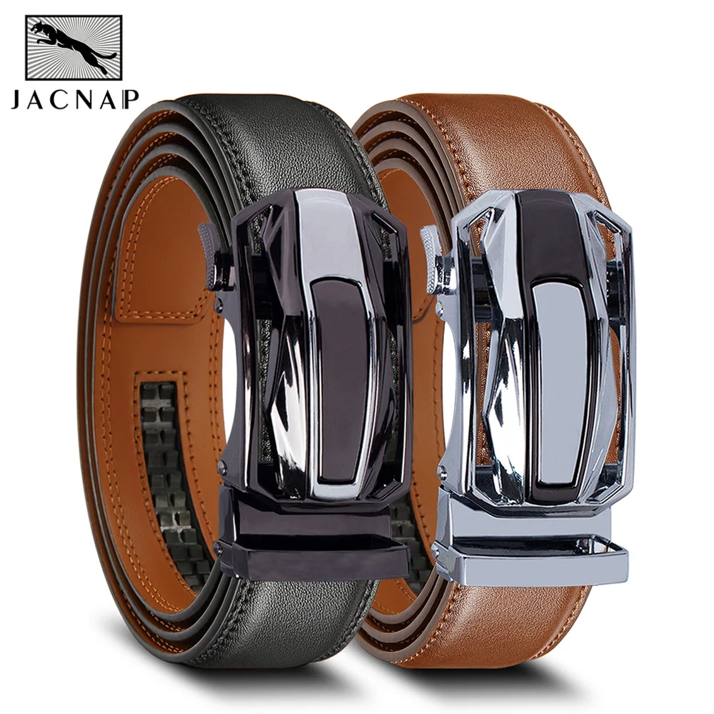 

Genuine Leather For Men's High Quality Buckle Jeans Casual Belts Business Cowboy Waistband Male Fashion Designer