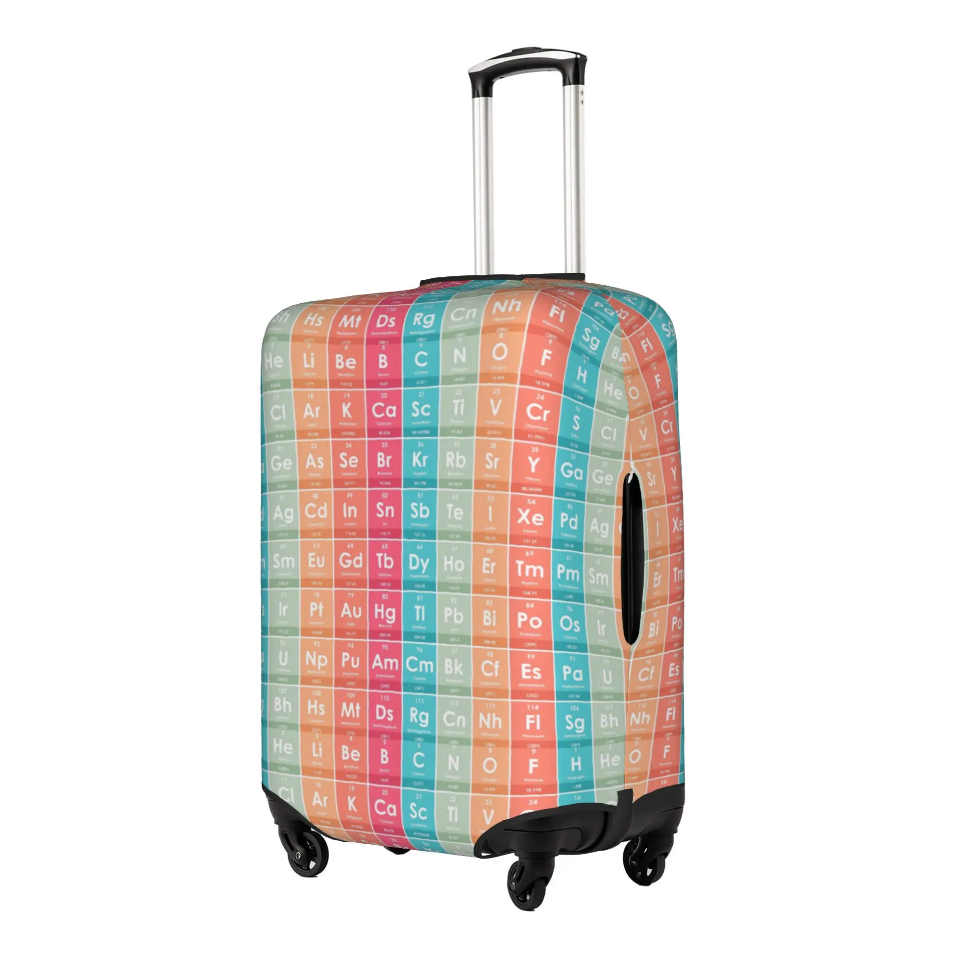 Elements Of The Periodic Table  Luggage Cover Protector Funny Education Student  Travel Suitcase Covers for 18-32 Inch
