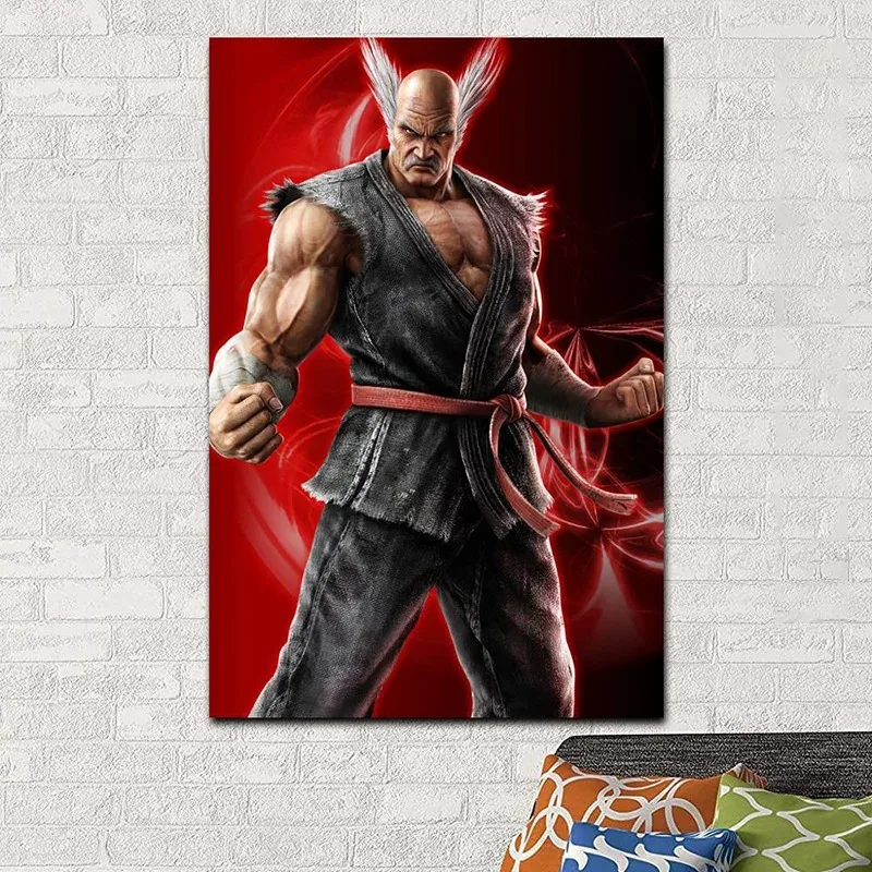 Tekken 7 Heihachi Game Anime Poster Art Decorative Painting Canvas HD Print Wall Picture Living Room Bedroom Decor Mural Cuadros