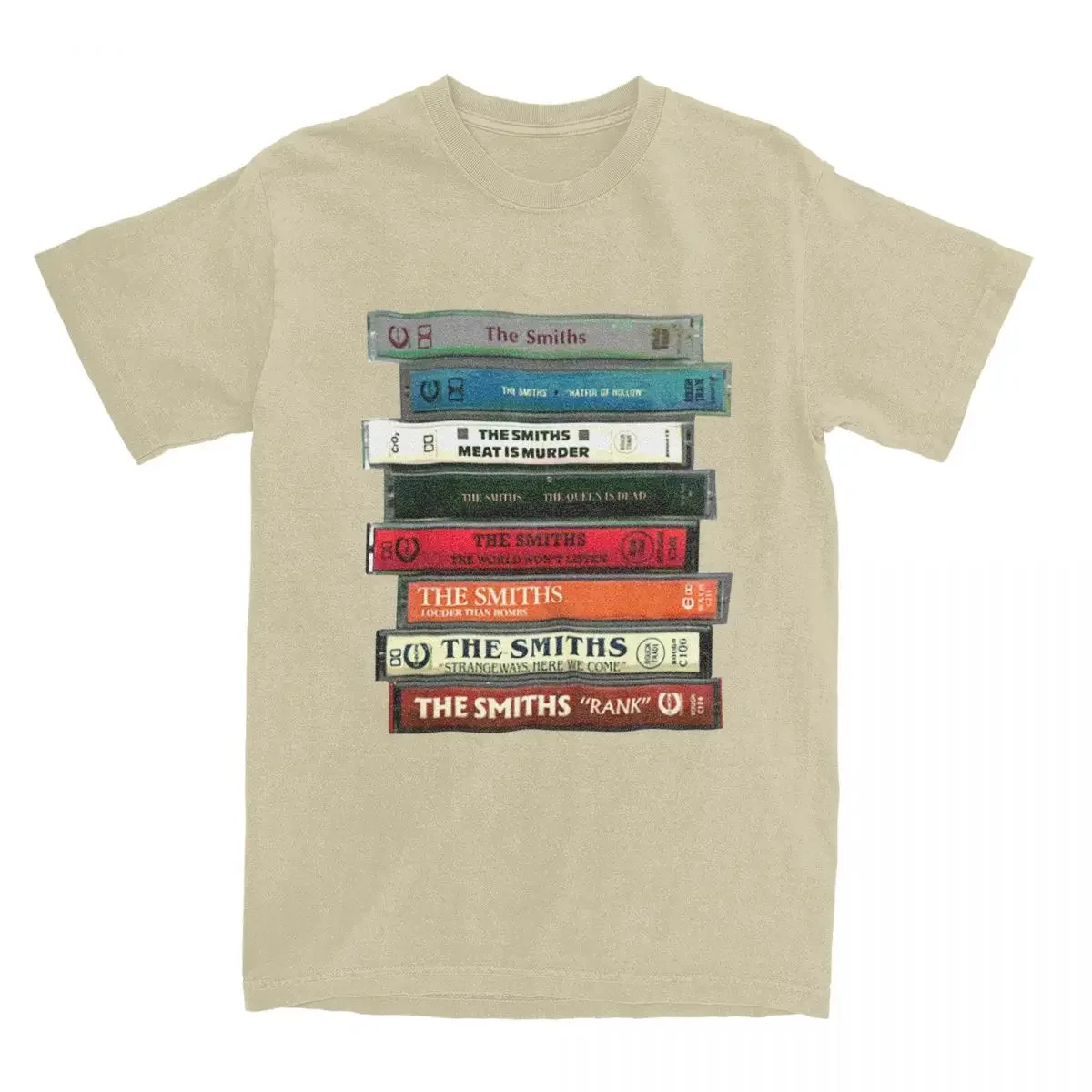 Short-Sleeved Street Style Tops Cotton Round Neck Plus Size TeesThe Smiths Cassettes T Shirt Popular Band Trending T-Shirts 2024