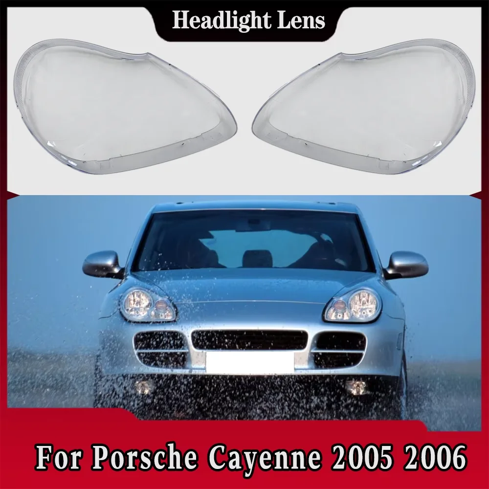 

For Porsche Cayenne 2005 2006 Transparent Headlight Cover Headlamp Shell Clear Lens Plexiglass Replace Original Lampshade