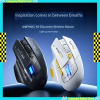 INPHIC A9 Wireless Bluetooth Quiet Mouse Dual-mode 2.4GHZ 2400dpi RGB E-Sports Mouse Office Mice Pc Gamer Accessories Gifts
