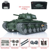 Heng Long 1/16 7.0 Customized Soviet KV-1 RTR Radio Controlled Tank 3878 Metal Tracks Wheels Radio Control Panzer TH17467