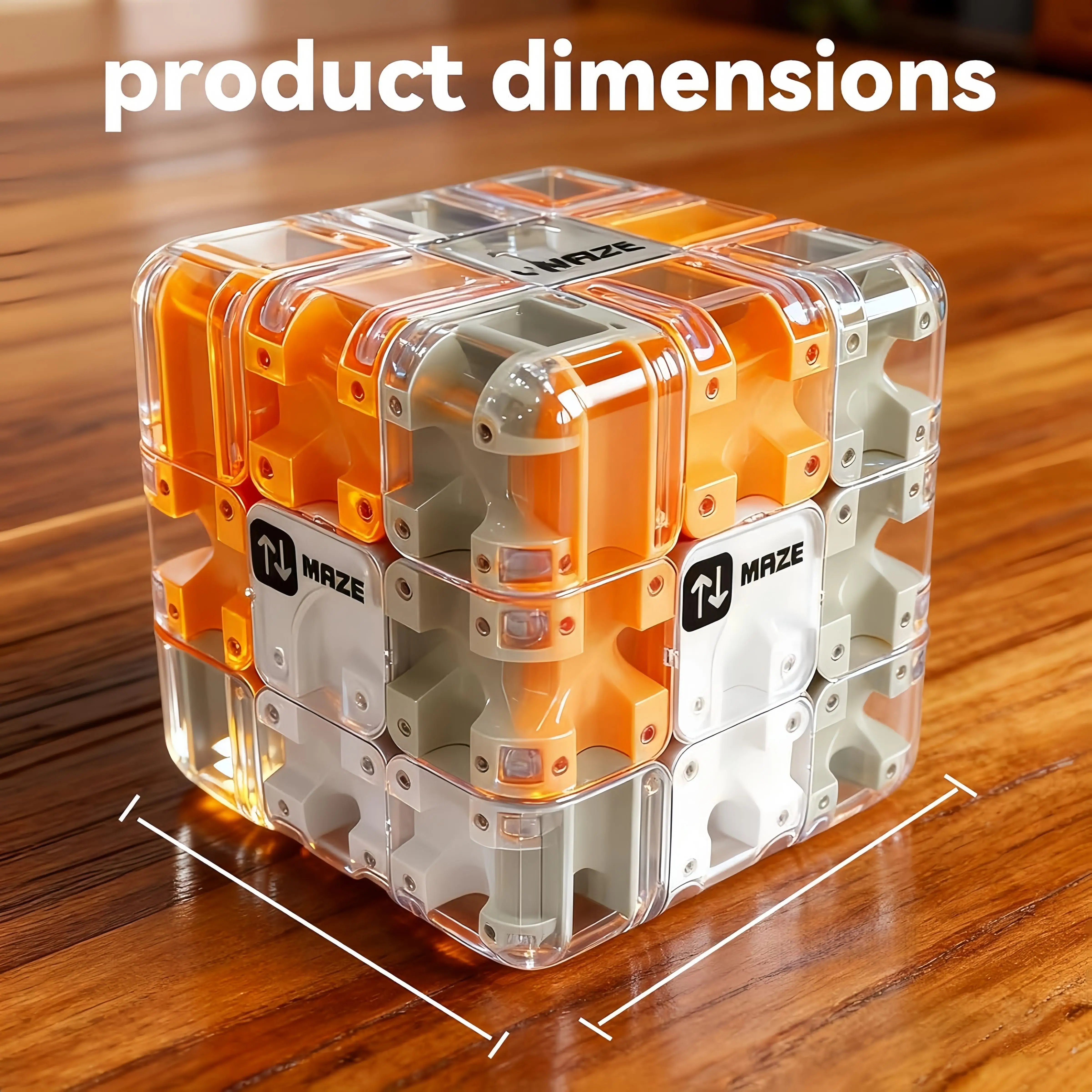 Novelty Fun 3D Maze Ball Interactive Puzzle Roller Cube STEM Learning Toy Children's educational toys as birthday gifts