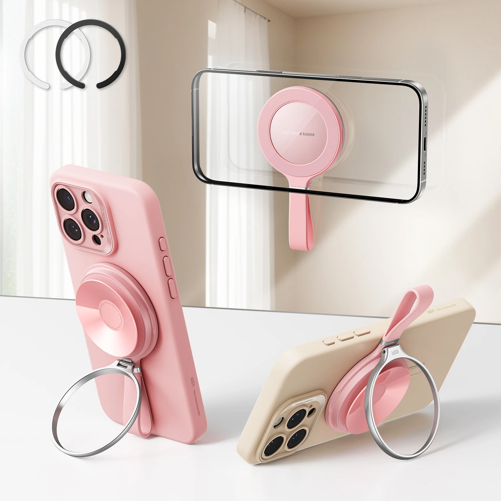 【¥719】ESR MagSafe 吸着式 シリコンカップ スマホホルダー-アリエク特価アラート