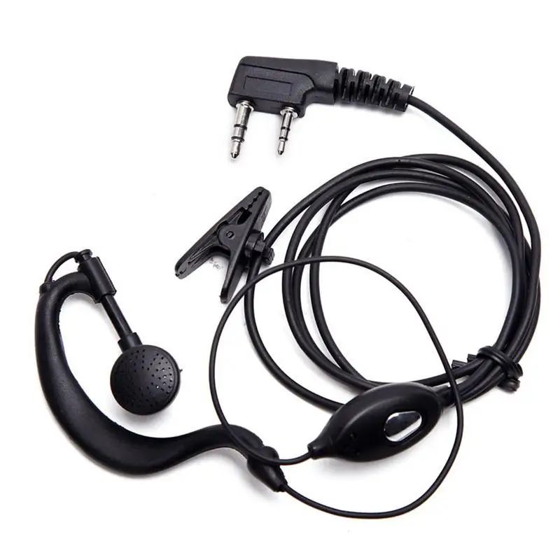 2 Pin K Type Earpiece Headset with PTT MIC Walkie Talkie Headphone Earphone forKenwood BAOFENG BF-888S Radio High Quality