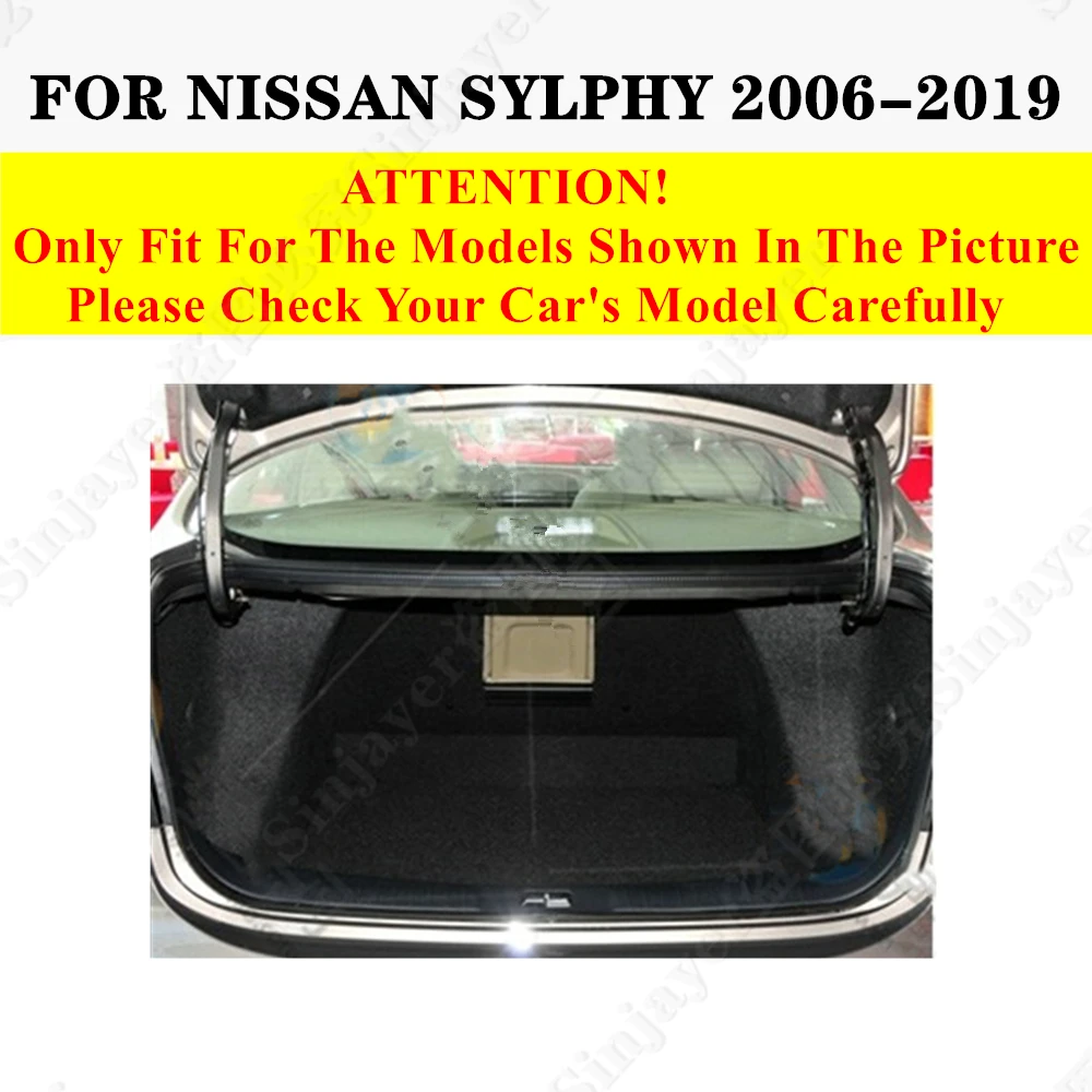 Car Trunk Mat For NISSAN Sylphy 2019 2018 2017 2016 2015 2014 2013 2012 2011 2010 2009 2008 2007 2006 Rear Cargo Cover Liner Pad