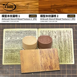 Leakage Spray Plate Wood Texture Fighter Crack Effect Military Model Scene Making Model Airbrush Stencil 1/32 1/72