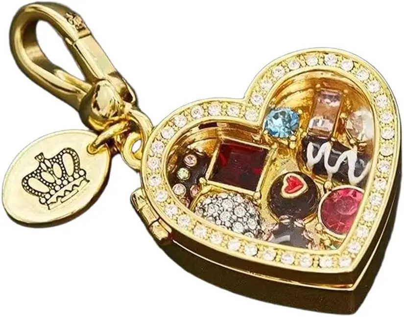 

Sweet Heart Locket Keychain Opens to Hold Tiny Notes or Treats Cute Gift for Her