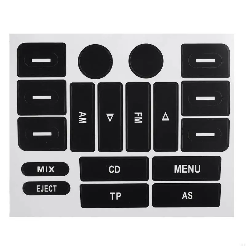 F1CF Compatible For Golf MK5 Car Front Navigation Stereo Radio Switchs Button Repair Stickers Decals Replacement Accessories