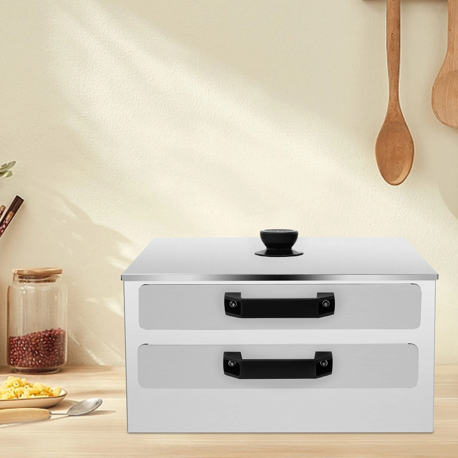 

2-слойная пароварка для рисовой лапши в рулоне, нержавеющая сталь 304 с дополнительным подносом, верхняя часть с открытым верхом для плиты/индукционной варочной панели, кухонная утварь