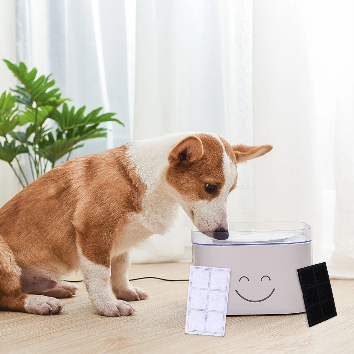 

8pcs Pet Water Fountain Filter Replacement 6 Grids Activated Bowl Accessory Lightweight Odor Taste Removal 2-4 Weeks