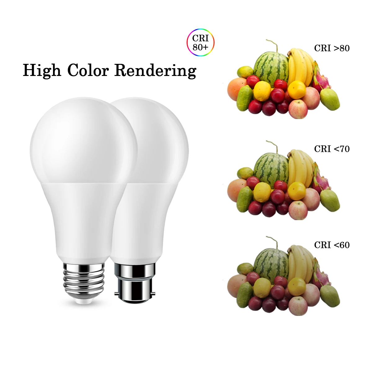 LED 전구 풀 전압 AC 120V AC 230V 8W-24W E27 B22, 플리커 없는 공장 직접 높은 루멘, 3000K/4000K/6000K 따뜻한 백색광