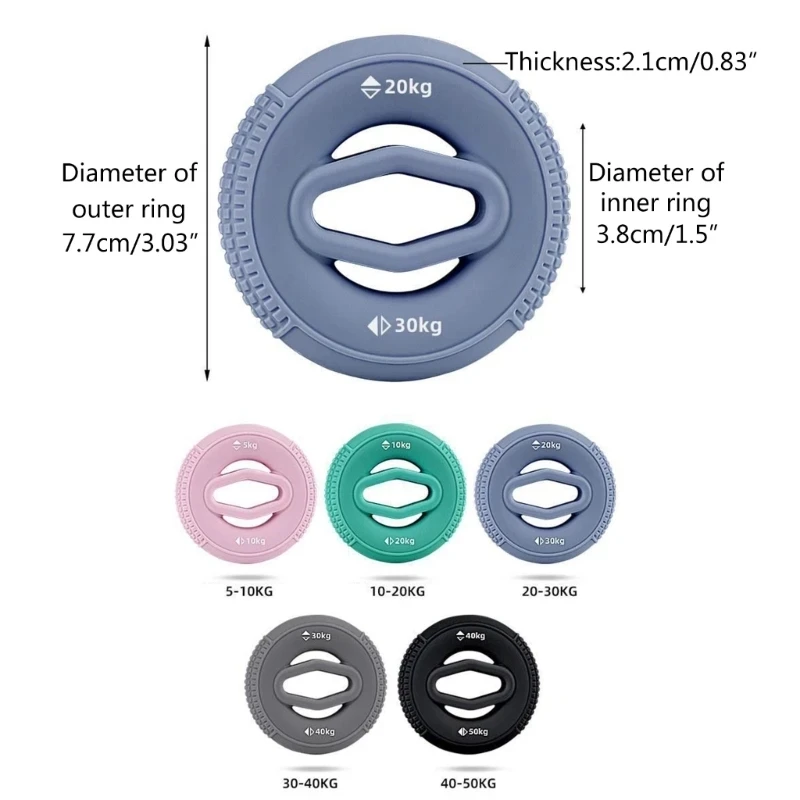 1 Stück Silikon-Fingertrainer Rutschfester Weicher Langlebiger Elastischer Finger-Massage-Griffring Finger-Unterarm-Trainer zur Verbesserung der Handkraft – Detail 2