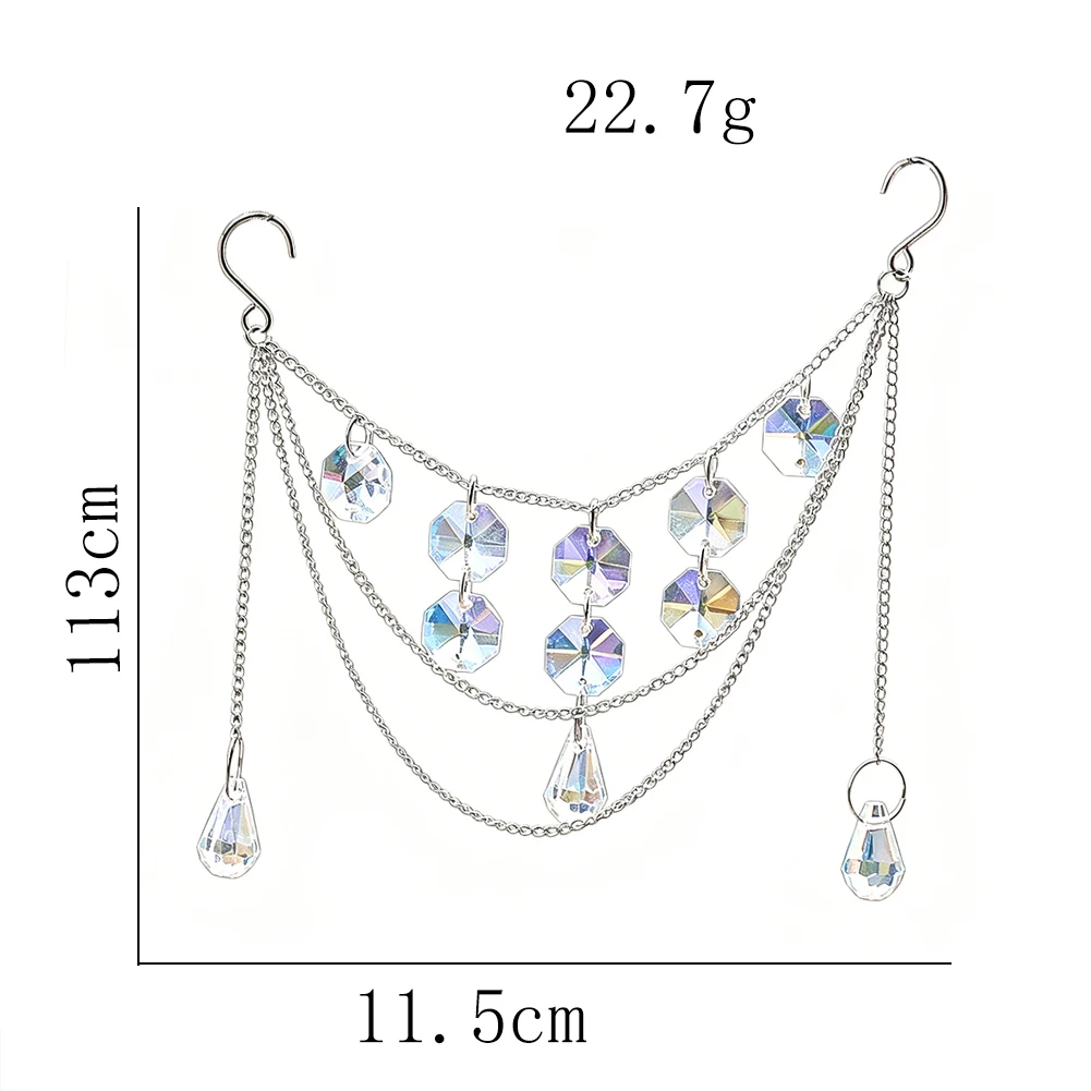 Gold Sun Crystal Suncatcher Rainbow Prism Hanging Pendant Sunburst Star Window Garden Decor Sun Catcher Chain Home Gift