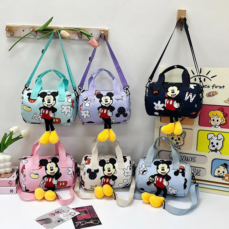 

High Quality Hot Sale Mickey Print Shoulder Bags Cute PU Leather Crossbody Bag for Women Cartoon Three-dimensional Bowling Bag