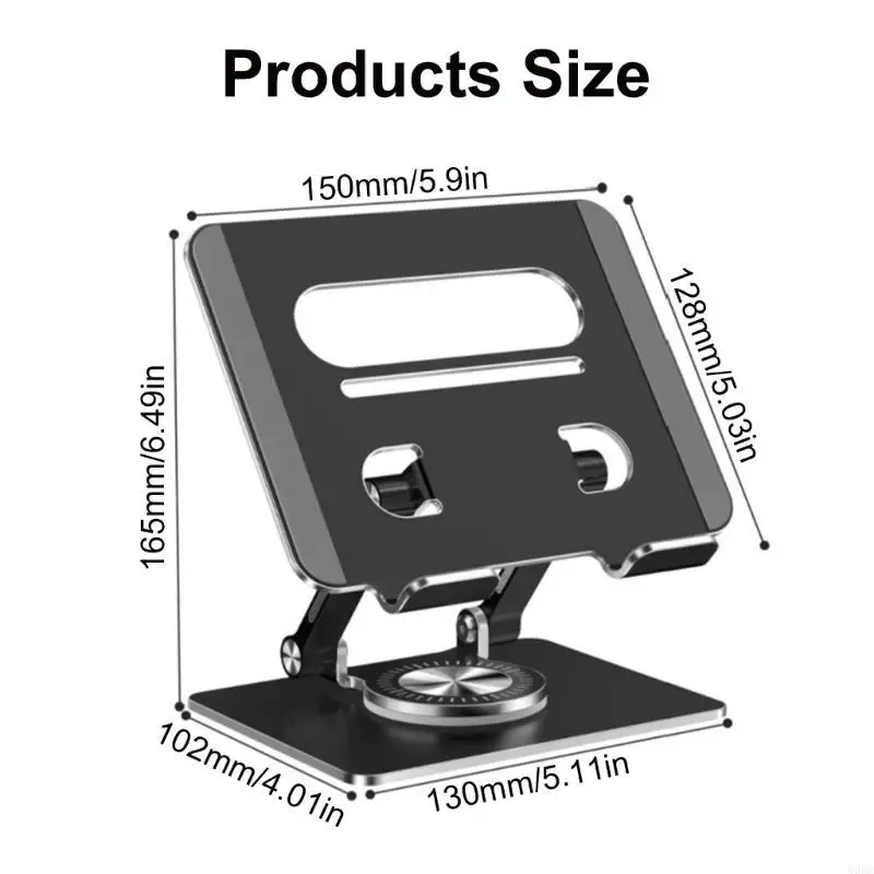 Aluminum Desktop Support 360 Swivels Height Adjustability Bracket for Tablets 896C