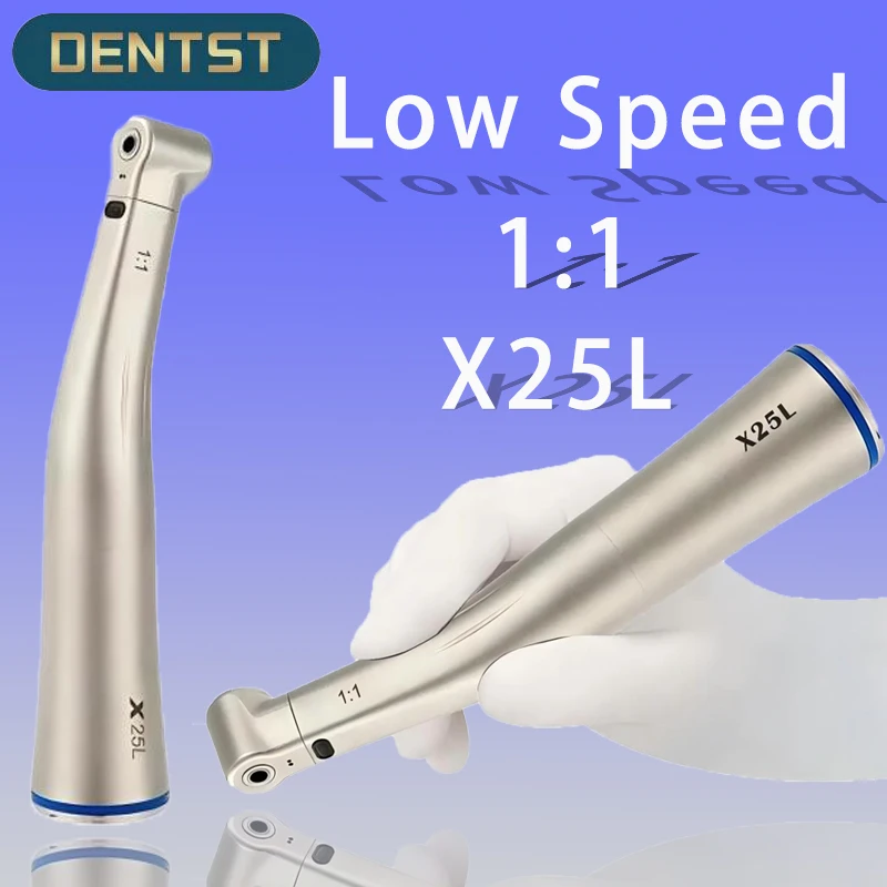 

Dental 1:5 Increasing Red Rings Against Contra Angle Low Speed Handpiece With Optic Fiber X95L fit NSK Dentistry Micromotor Tool