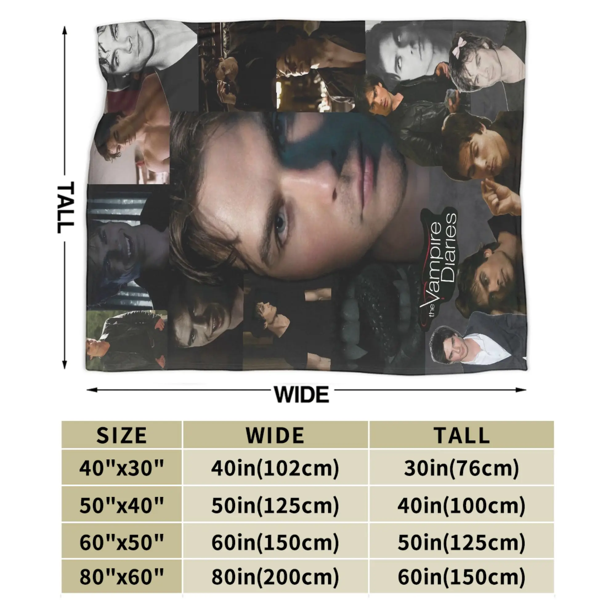 يوميات مصاص الدماء ديمون سلفاتوري المسلسلات التلفزيونية الفانيلا البطانيات الدافئة رمي بطانية للأريكة السرير السفر المفرش أريكة غطاء سرير #6