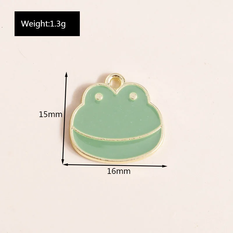 Leslie 10 Stück Emaille-Tieranhänger Bär Ente Frosch Pinguin für Schmuckherstellung DIY Halsketten Ohrringe Schmuckzubehör – Detail 17
