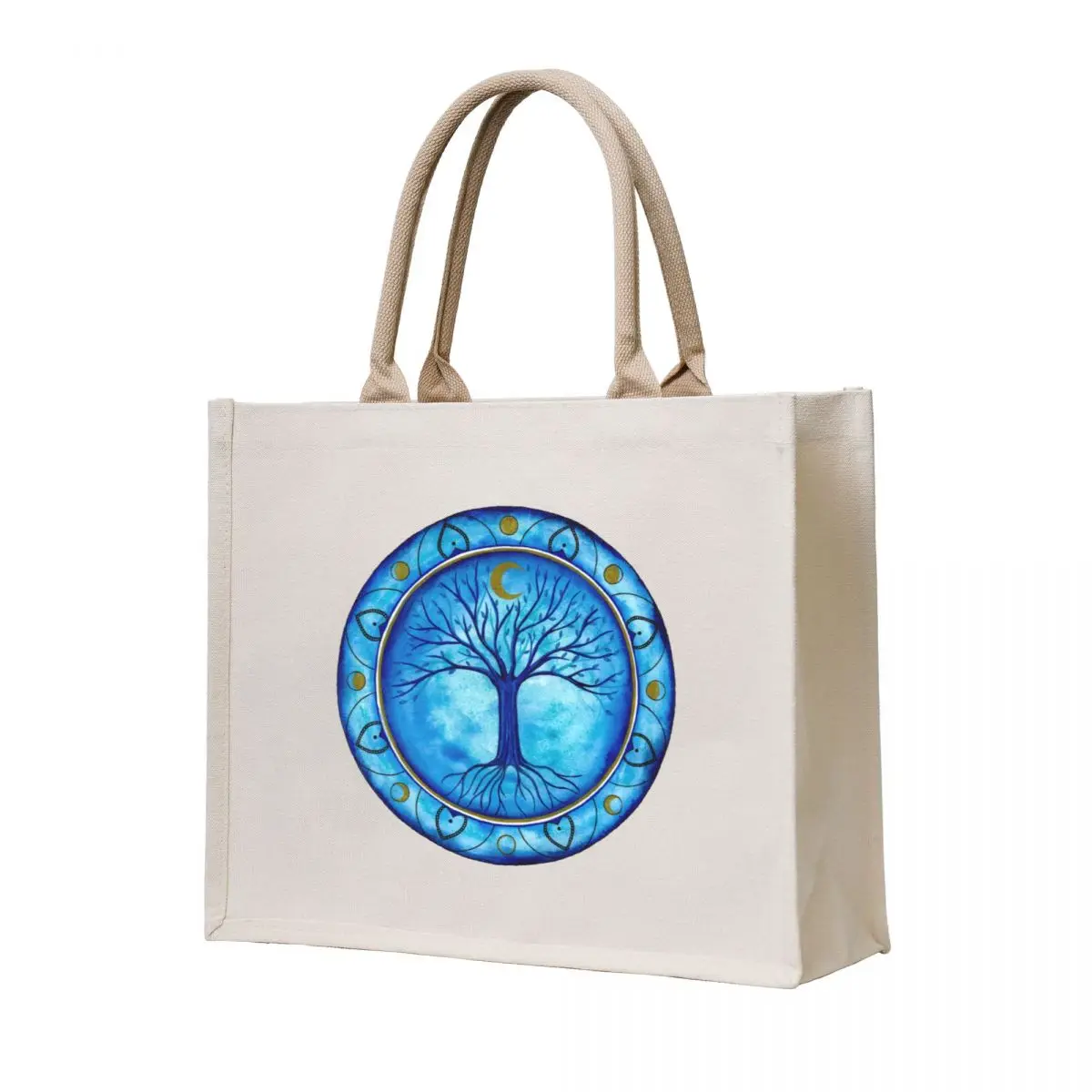 

Blue moon phases tree Tote Bag supermarket folding bag Reusable bags Shopping bags free delivery bags