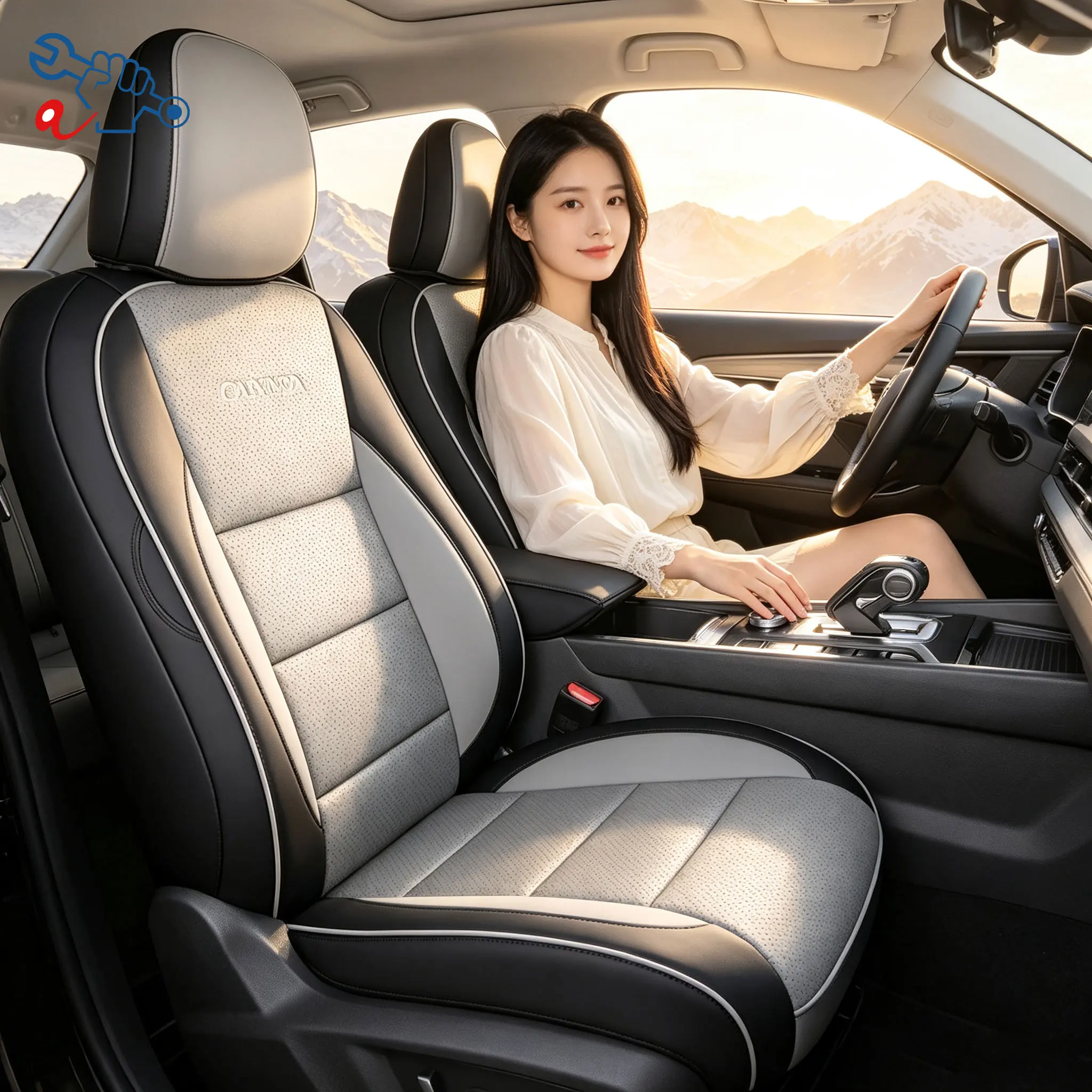Left-Drive Car Seat Cover For GWM Poer Great Wall Pao Pickup 2024-2026 All Season Seat Cushion Custom Fit Full Surround