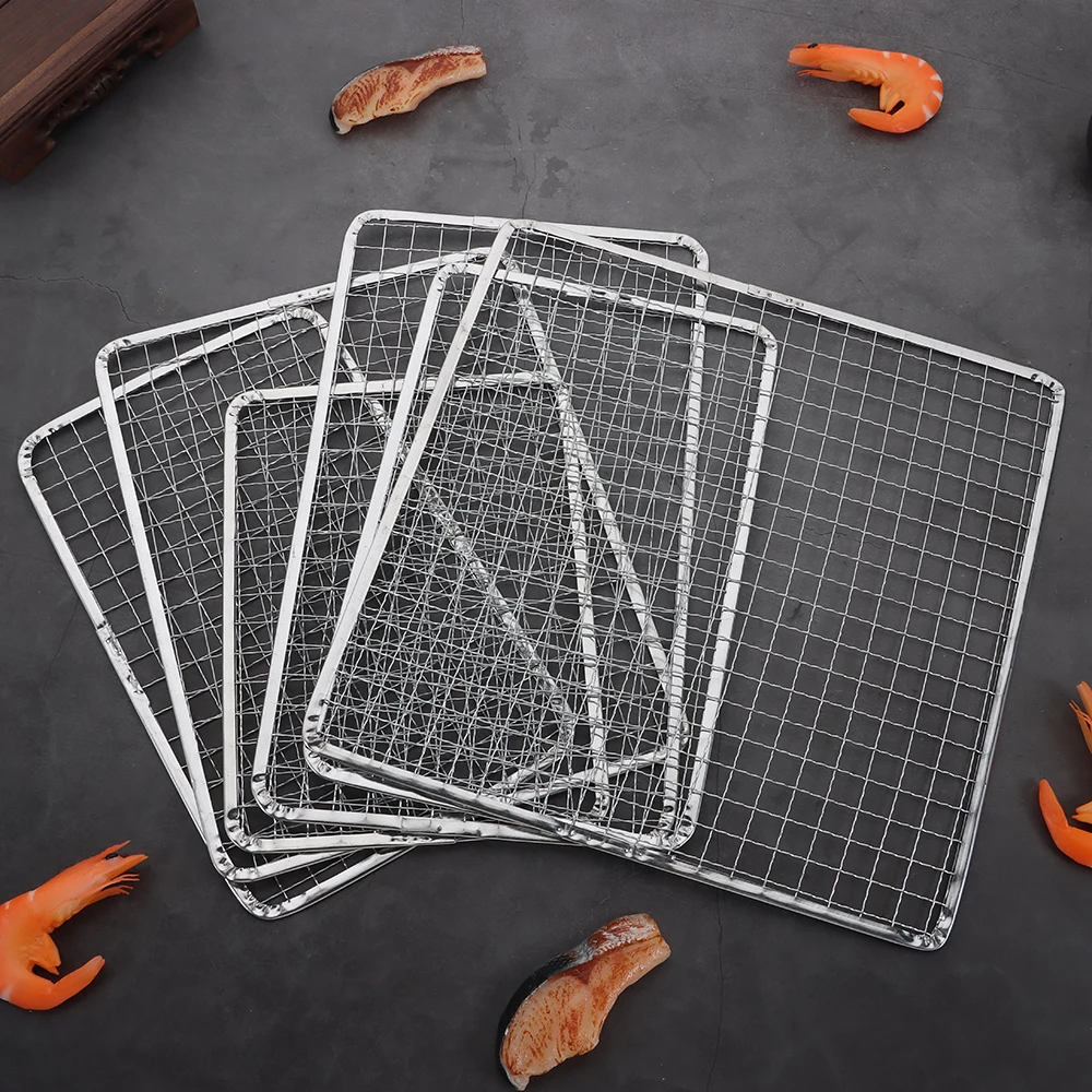 Durable Disposable Barbecue Net Lightweight Edge Binding Grilling Net Square Grill Racks
