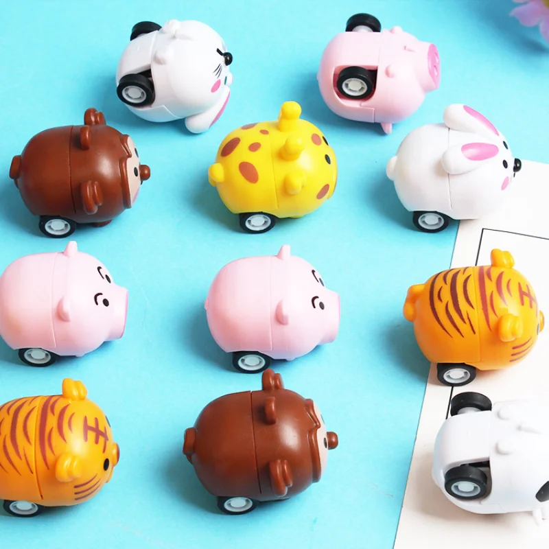 10pcs Cute Animal Pull Back Car Toys for Kids Birthday Party Favors Baby Shower Guest Gift Souvenir Giveaway Pinata Fillers