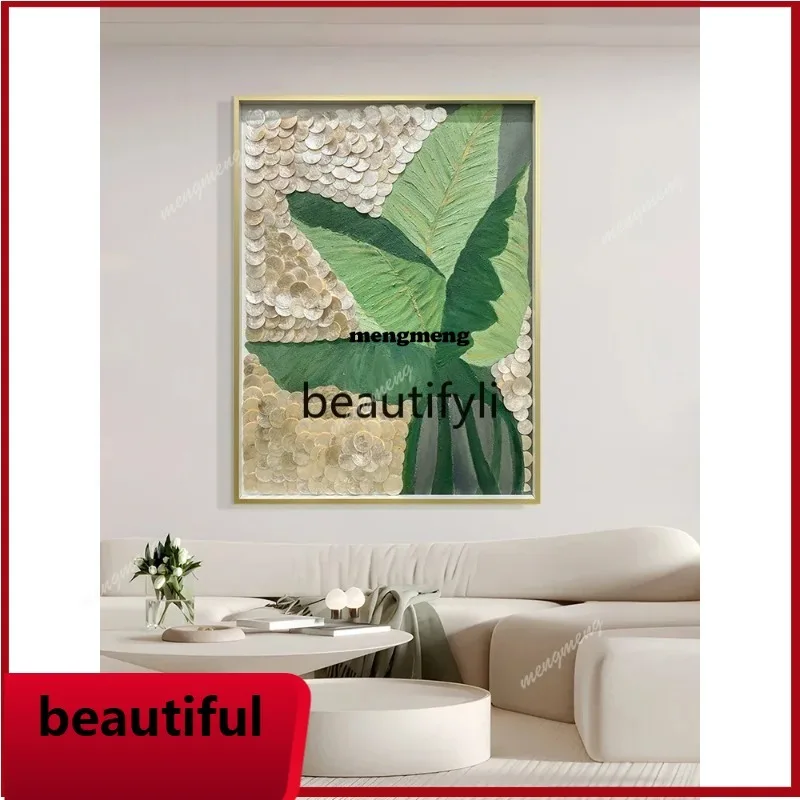 Chinese style shell decorative painting creative restaurant entrance wall hanging painting  N