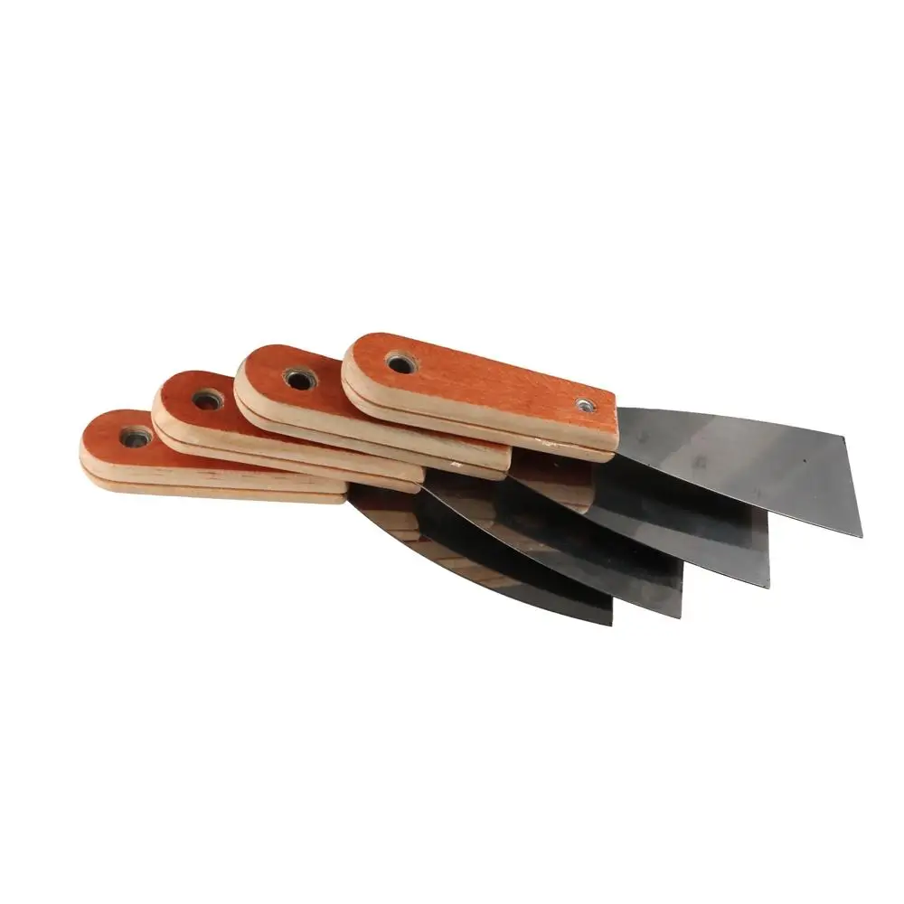 Stainless Steel Cleaning Scraper Wood Handle Scrape Surfaces Paint Tools Lay Plaster Materials Non-slip Handle Cleaning Trowel