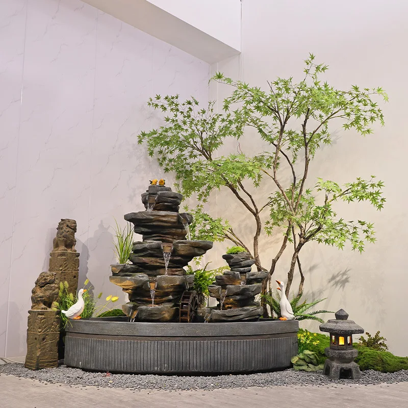 Immagine 5: Decorazione acquatica per laghetto da giardino, rocce e bonsai per balcone, ornamento acquatico da esterno per giardino