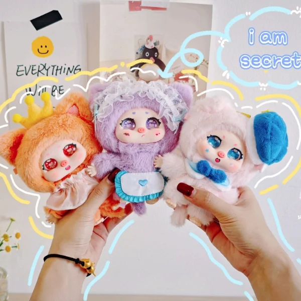 หมูสาว Hami Series 12 ซม.ไวนิล Action Figure กล่องตาบอด Kawaii ตุ๊กตาจี้ของเล่นเด็กของขวัญวันเกิด Mystery Series