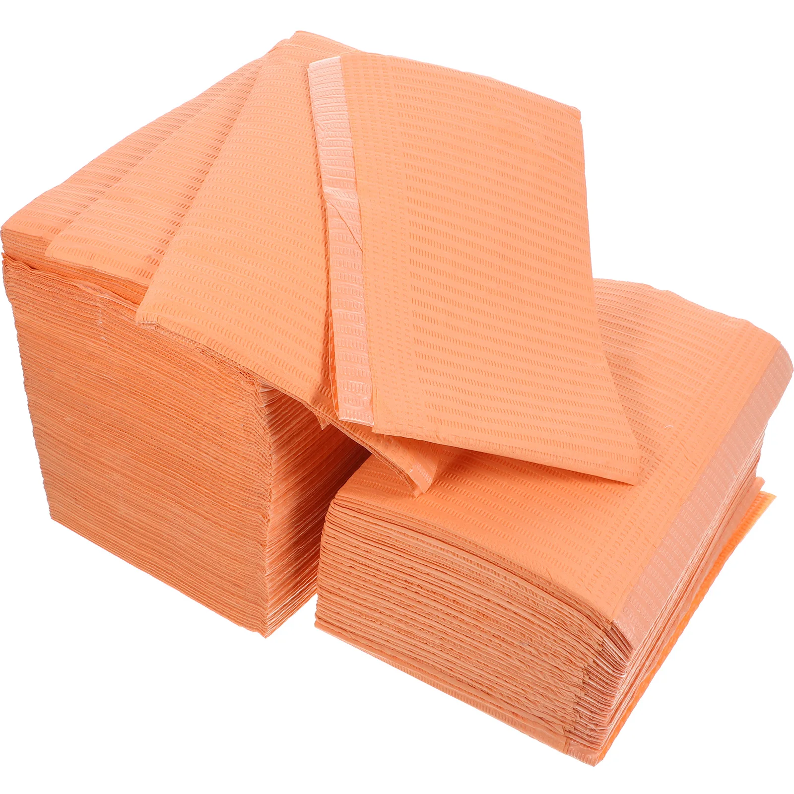 

125 Pcs Beauty Table Pad Nail Manicure Salon Supply Orange Wood Pulp Nail Pad Waterproof Absorption Mat