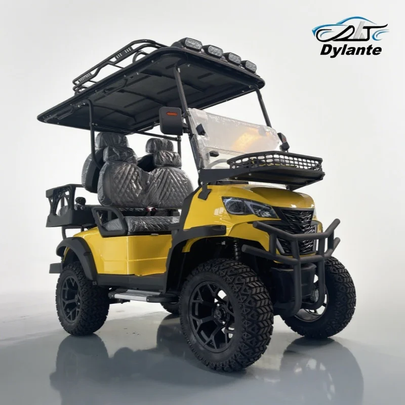 Best Small Double Row Electric Golf Cart 5KW High Power Electric Sightseeing Car Can Carry Cargo With Built-In Storage Box