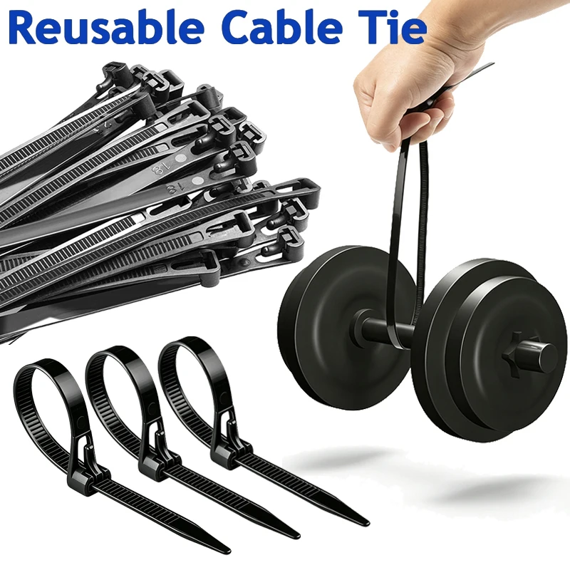 100pcs Colored Reusable Nylon Cable Ties 3.6x150mm Slipknot Wire Wrap Straps for Binding Loose Electronics Plastic Fasteners