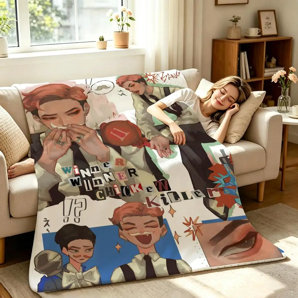 Music gon  G-G-DraThrow Soft Warm Flannel Throw Blanket, Multi-use for Sofa Bed Office Nap