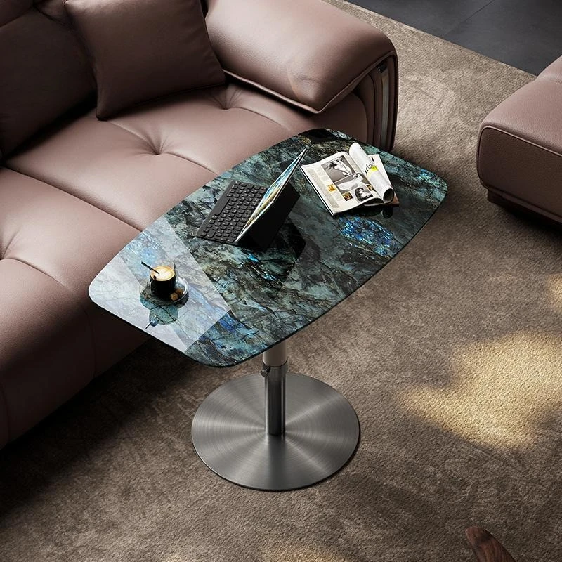 

Marble liftable rotating sofa edge to negotiate small table corner