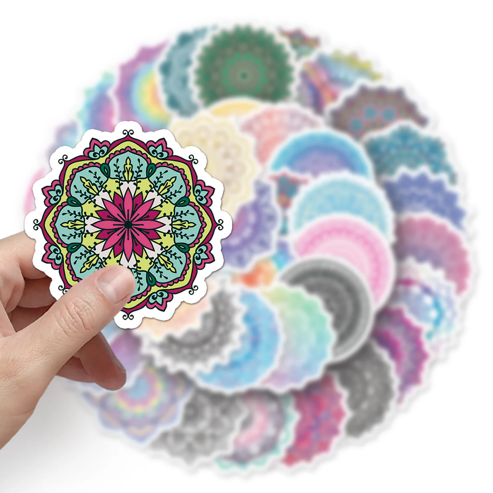 10/30/50PCS Cartoon Mandala Sticker Graffiti iPad Luggage Notebook Car  Computer DIY Pattern Scrapbook Toys Decoration Wholesale